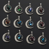 Tide, zodiac signs, starry sky, necklace, sweater, pendant stainless steel, Japanese and Korean