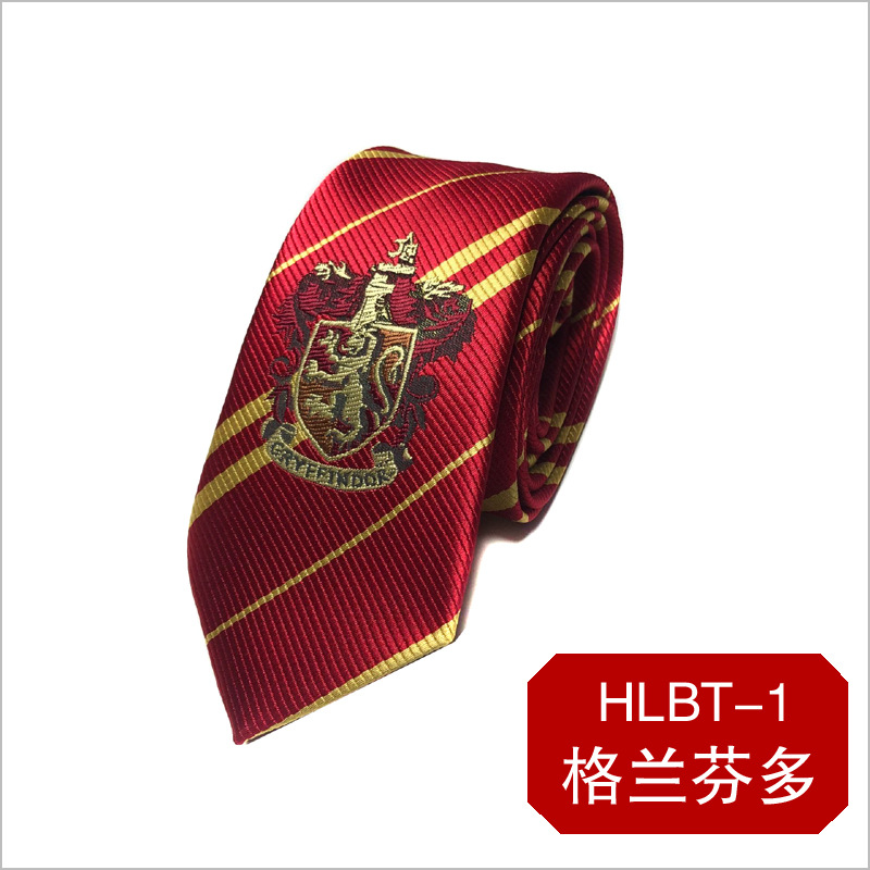 Tie Harry Potter Gryffindor Slytherin Ravenclaw Hufflepudge College Badge Spot Wholesale