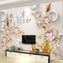 厂家直销无缝简约现代墙布壁画客厅电视背景墙墙纸壁纸来图无纺布