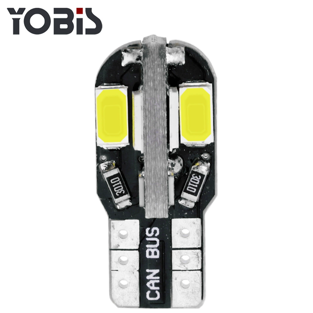 Светодиодная лампа Ubest T10 8 5730SMD для модификации автомобиля, указатель поворота, подсветка номерного знака, ходовые огни, декодирование PCB