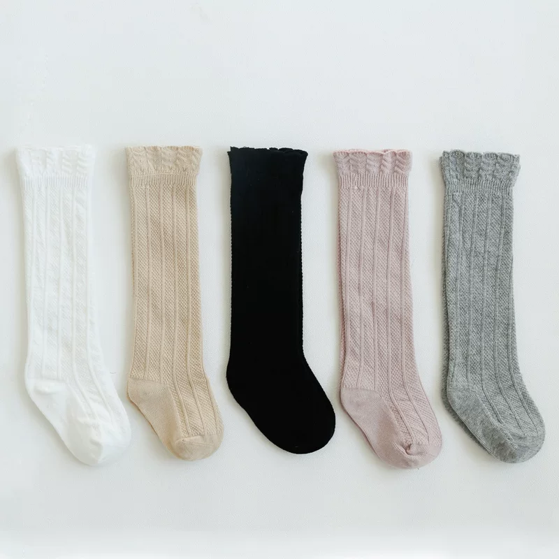 Children's high boots for new born, knee socks, combed cotton