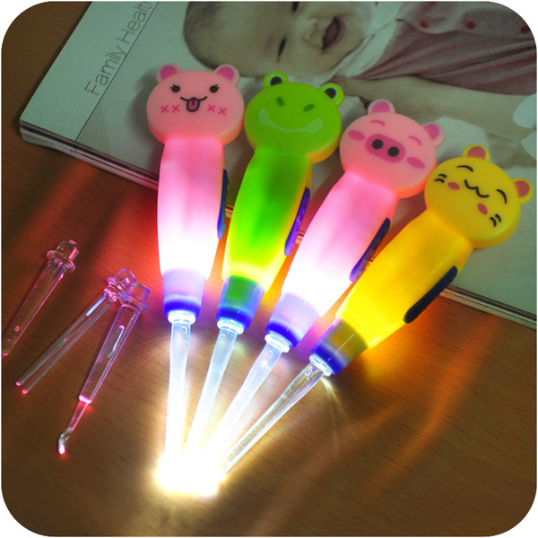 Cartoon removable glowing ear picking with animals for ears