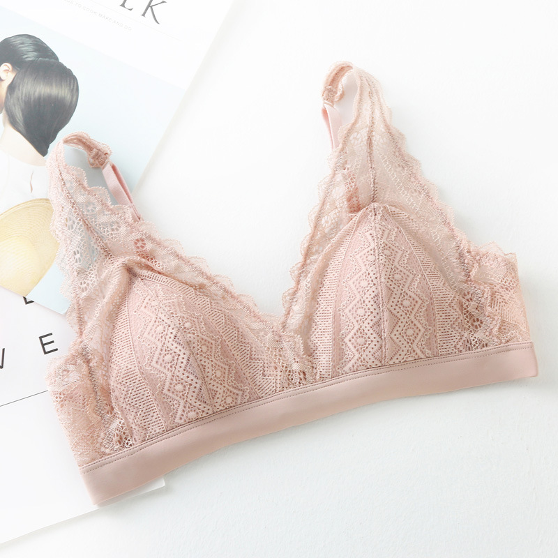 Sexy silk bra