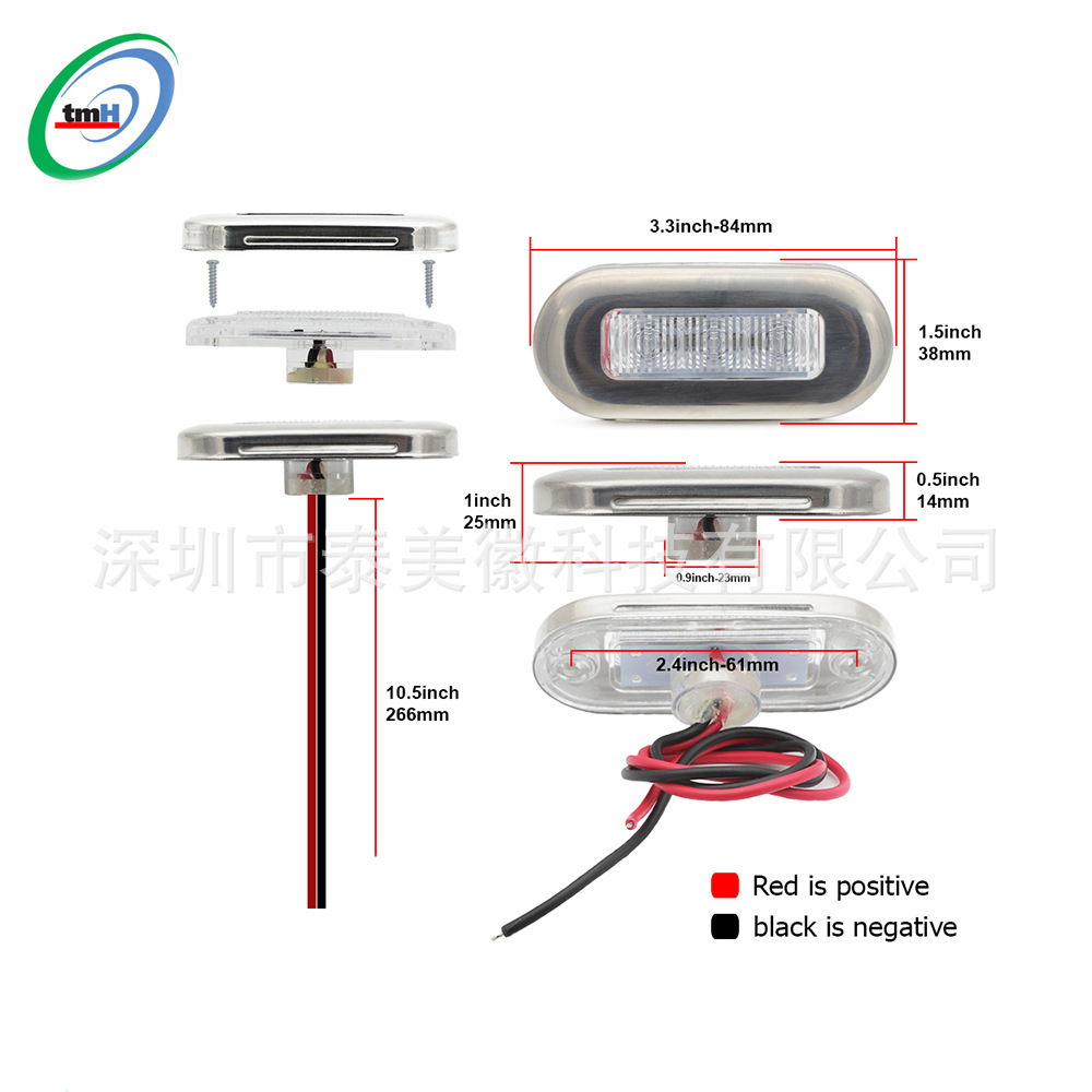 5 colores 12V yate de coche de acero inoxidable marino LED de navegación luz de señal izquierda y derecha luz indicadora RV Accesorios