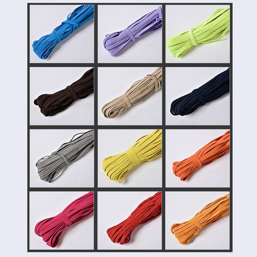 Cashmere 6mm colored racing elastic flat rubber band weaving durable with cuff sleeve sleeve elastic