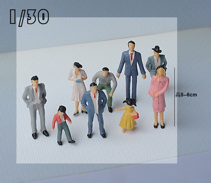 Mini simulación muñeca edificio arena Mesa escena material decorativo Colorido figura modelo miniatura paisaje pequeña figura colorido hombre