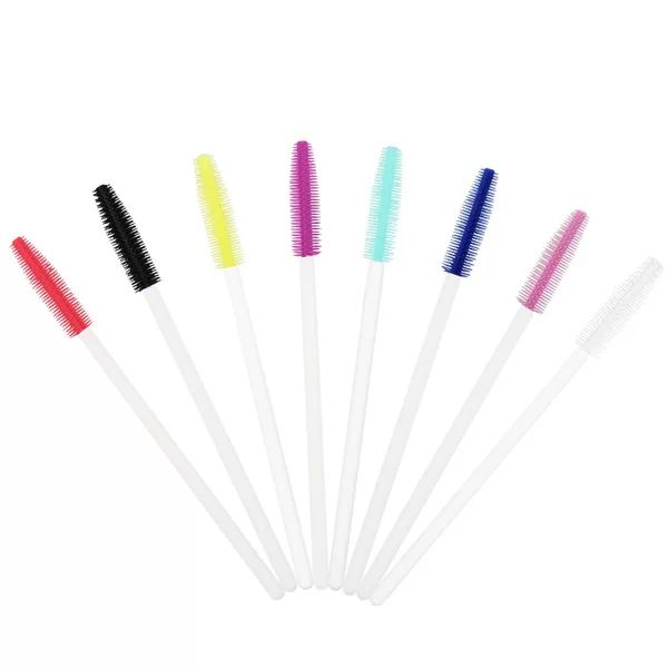 Factory Direct Sales White Silicone Brush Disposable Silicone Eyelash Brush Eyelash Curler Eyebrow Comb Makeup Brush Eyelash Beauty Tool