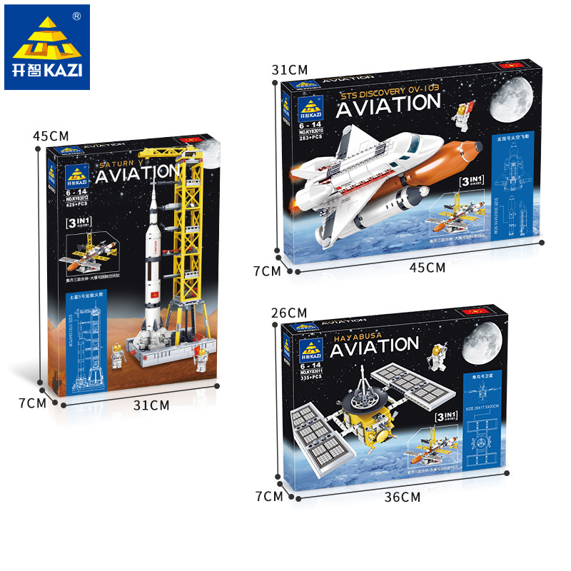 KaiZhi - Bloques de Construcción de Modelos de Cohetes Espaciales, Satélites y Naves Espaciales, Juguetes Educativos de Ciencia y Tecnología para Niños image 5