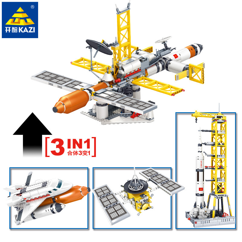 KaiZhi - Bloques de Construcción de Modelos de Cohetes Espaciales, Satélites y Naves Espaciales, Juguetes Educativos de Ciencia y Tecnología para Niños image 1