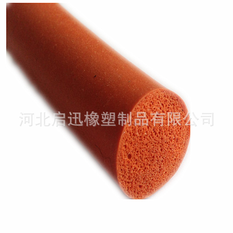 供应 矩形彩色硅胶发泡密封条 耐高温硅胶海绵条 O型硅胶条