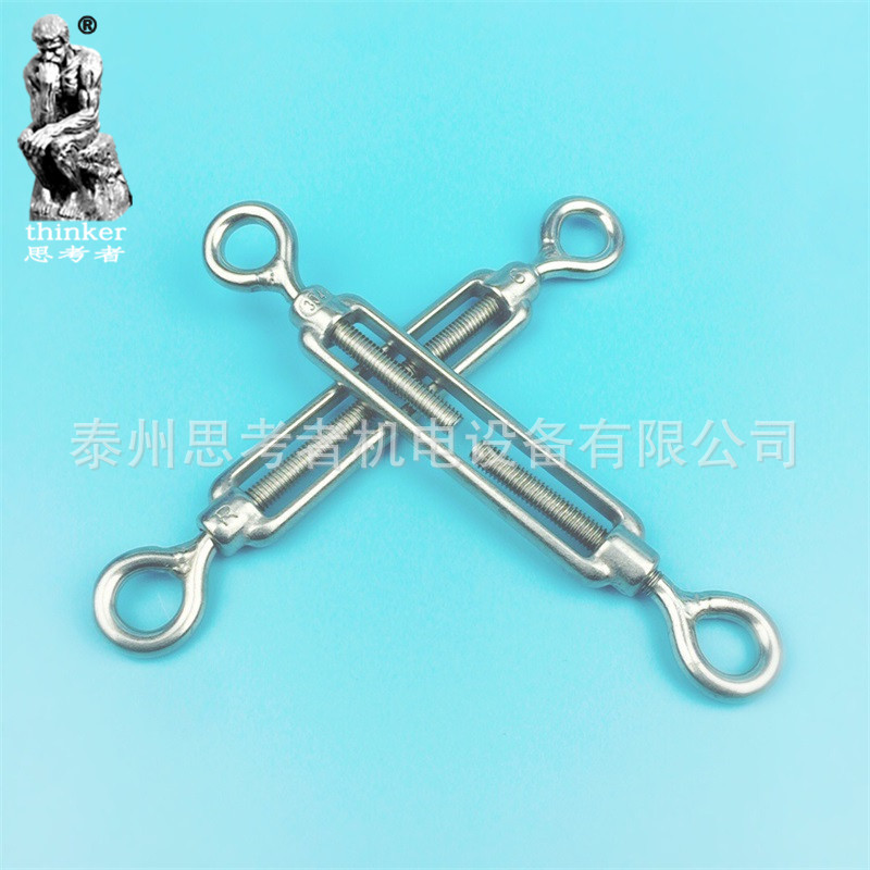 304不锈钢开体花篮螺丝双圈型M4-M24花兰钢丝绳收紧拉紧索具专用