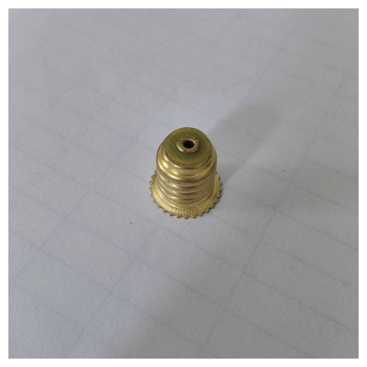 供应永亨E10花边铜灯座新款实用型电珠灯座电子五金材料批发厂