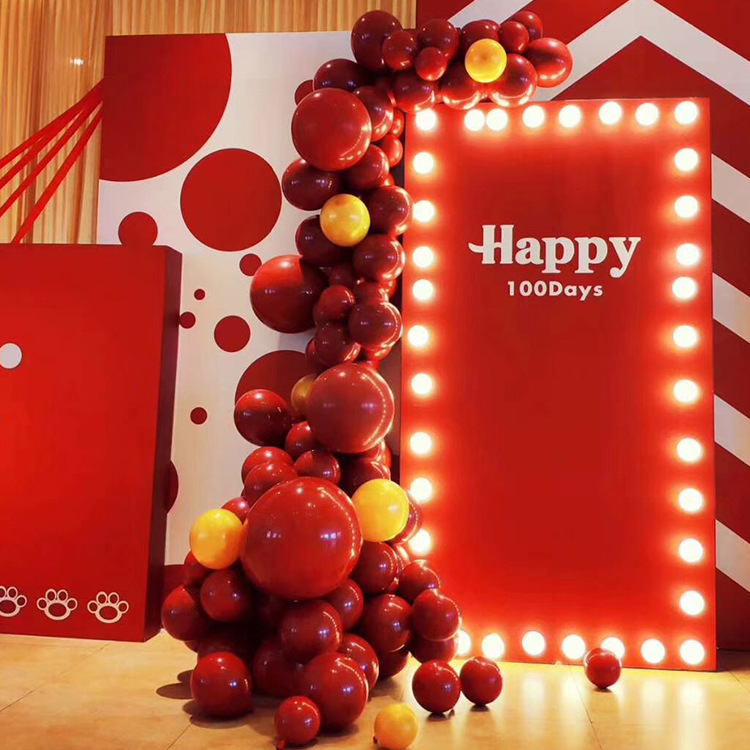 Globo accesorios irregular globo cadena boda cumpleaños fiesta boda Decoración habitación accesorios doble agujero globo cadena