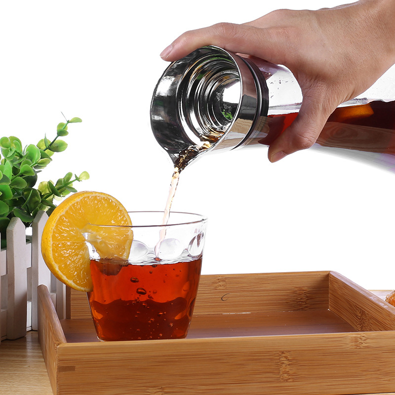 Jarra de acrílico hervidor frío comedor restaurante hervidor de agua fría tetera resistente a altas temperaturas jugo comercial olla de plástico olla de bebidas