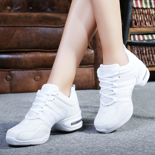Square Dance Shoes Dance Shoes Height Increasing Women's Dance Shoes Modern Dance Soft Bottom Air Cushion Breathable Mesh Sneakers Women's 729