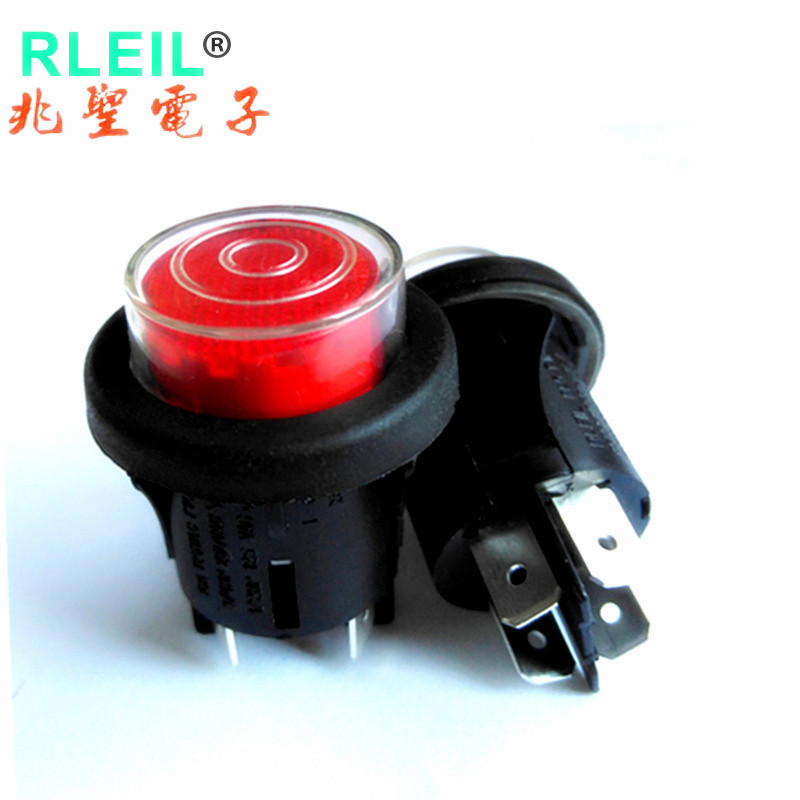 按钮开关 按键自锁自复位带灯防水汽车童车启动电源点火开关