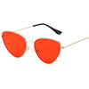 Trend sunglasses, metal marine universal glasses solar-powered, European style, cat's eye