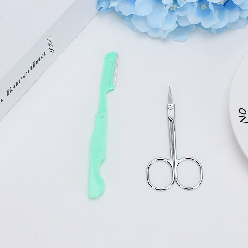 Cosmetic razor, set stainless steel, scissors, accessory