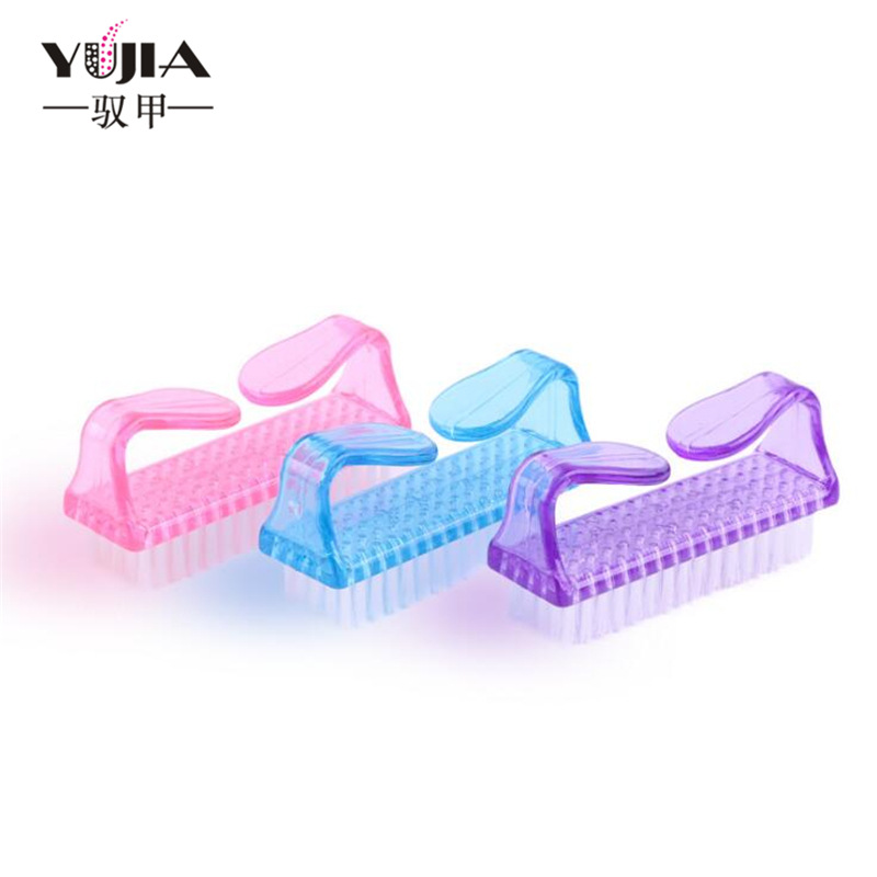 Cepillo de limpieza de uñas Cepillo de cuerno de plástico grande Cepillo de pintura para uñas Cepillo de cuerno de oveja Herramienta de limpieza y limpieza de uñas