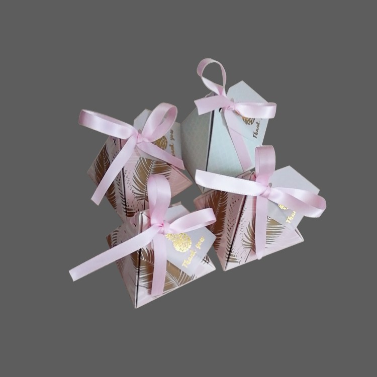 Estilo europeo piña hoja de la boda caja de dulces caja de regalo de boda personalizada caja de regalo de mano caja de dulces