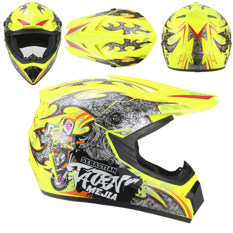 Edición de comercio exterior exclusivo transfronterizo personalizado ATV casco de equitación juventud bicicleta de montaña fuego fantasma casco completo DH Kart casco