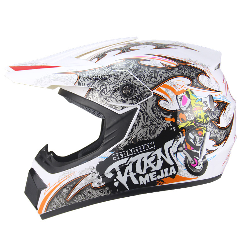 Edición de comercio exterior exclusivo transfronterizo personalizado ATV casco de equitación juventud bicicleta de montaña fuego fantasma casco completo DH Kart casco