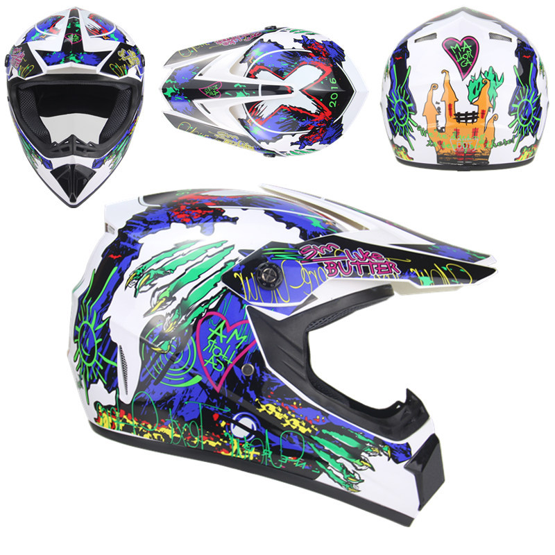 Edición de comercio exterior exclusivo transfronterizo personalizado ATV casco de equitación juventud bicicleta de montaña fuego fantasma casco completo DH Kart casco