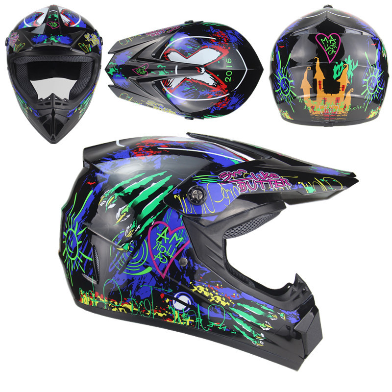 Edición de comercio exterior exclusivo transfronterizo personalizado ATV casco de equitación juventud bicicleta de montaña fuego fantasma casco completo DH Kart casco