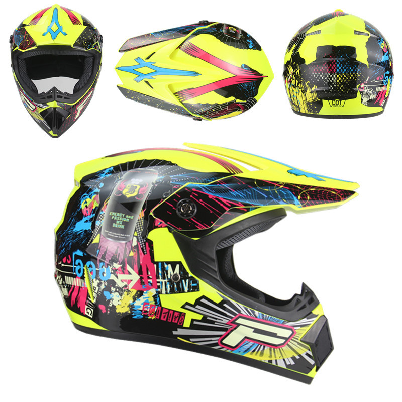 Edición de comercio exterior exclusivo transfronterizo personalizado ATV casco de equitación juventud bicicleta de montaña fuego fantasma casco completo DH Kart casco