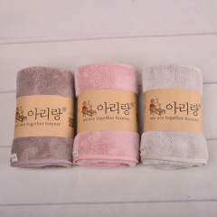 韓國阿里郎大毛巾吸水珊瑚絨可愛柔軟擦手巾長絨擦腳擦臉毛巾批發