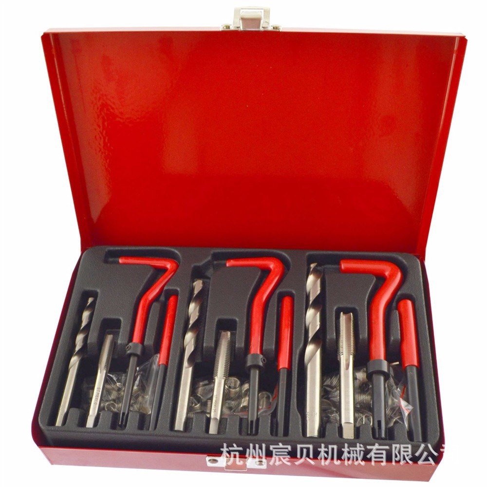 高品质出口汽车螺纹丝攻修复汽修汽保工具88件M6M8M10工具组套