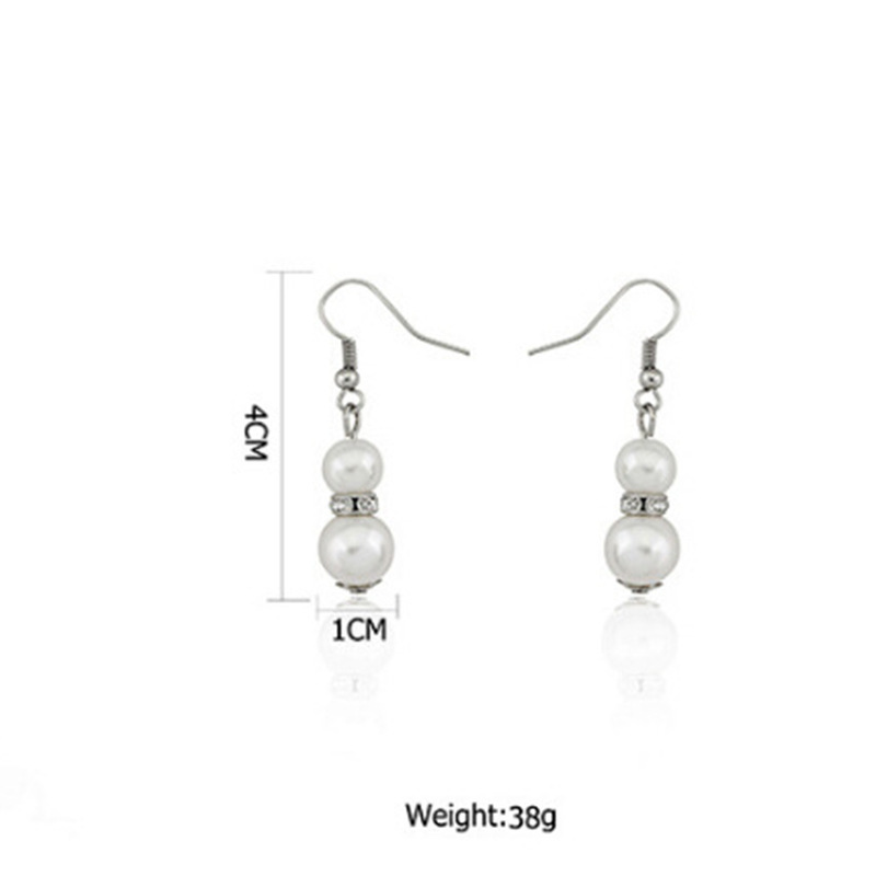 Moda europea y americana perla diamante cristal collar pendientes pulsera traje de las mujeres collar nupcial joyería al por mayor