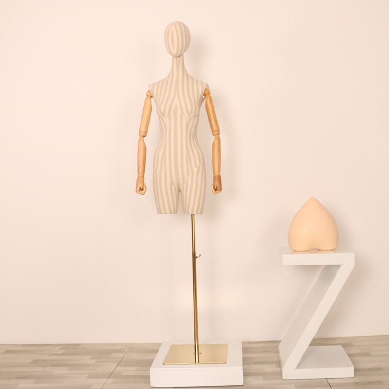 Maniquí femenino de gamuza para exhibición de ropa en escaparates, modelo de maniquí para tienda de ropa.