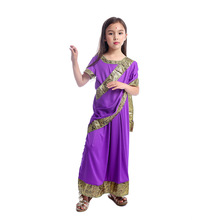迷人的印度女孩装扮儿童宝莱坞公主化妆舞会舞台表演游戏扮演服装