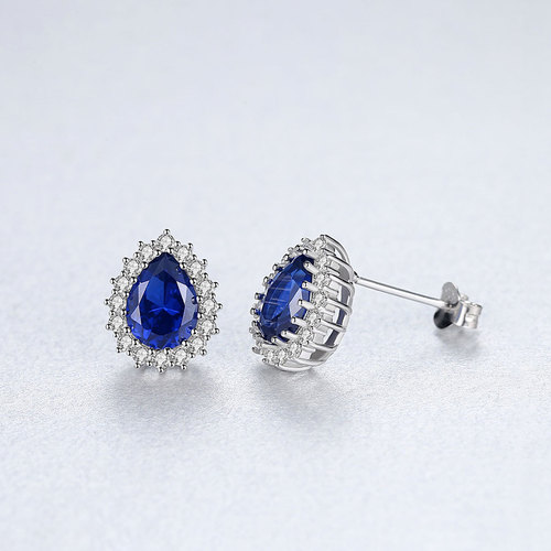 PAG&MAG European and American personalized earrings S925 silver earrings for women drop gemstone earrings fashionable and elegant jewelry