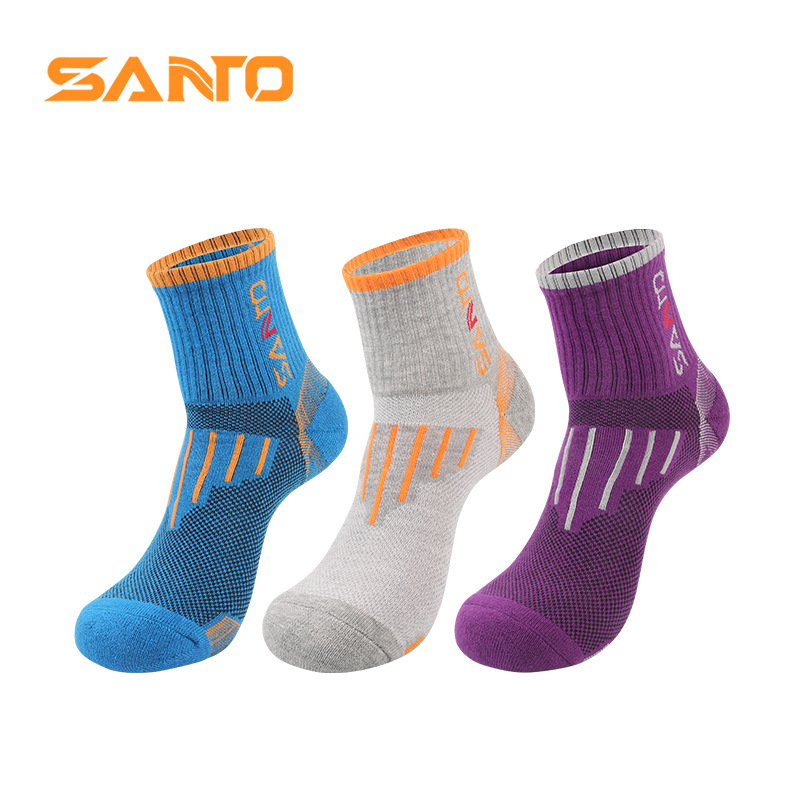 Santo Outdoor Socks, Hiking and Running Sports Socks, Hiking and Cycling Socks, Semi-Thick Spring and Summer Sweat-Absorbent Socks for Men and Women