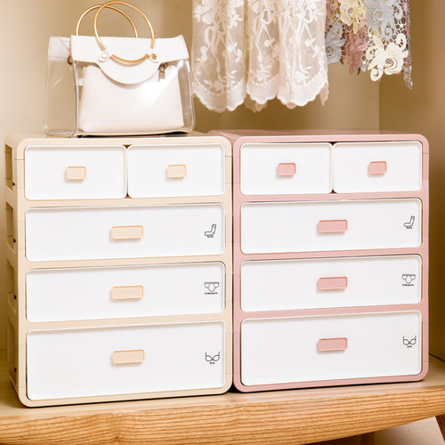 Drawer underwear storage cabinet thick plastic storage box large storage box clothing miscellaneous organization box direct sale from manufacturer