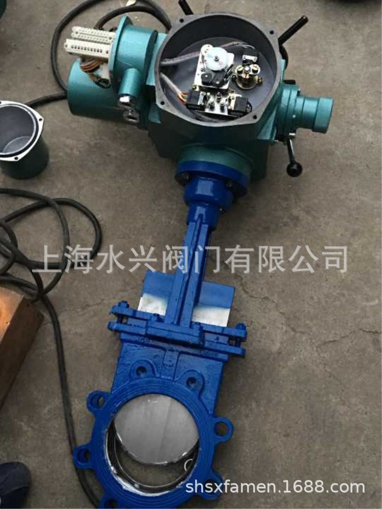 PZ973X-16C电动浆液阀 电动刀闸阀 双法兰电动刀型闸阀
