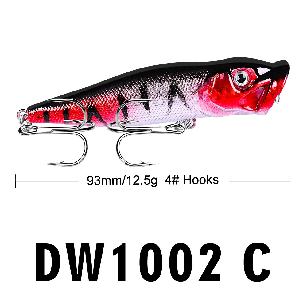 Hard popper lure (PROBEROS) 9.5 cm 12 g, ABS bionic bait, 6 color options