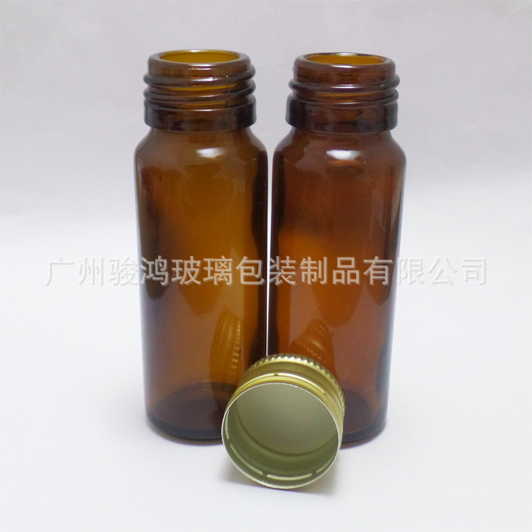 现货供应全自动机制玻璃瓶、30毫升棕色口服液瓶.