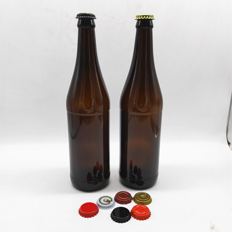 厂家现货直销650毫升棕色啤酒瓶330ml500ml皇冠盖拉环盖欢迎选购