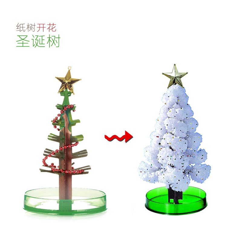 Árbol de papel floración árbol de amor cristalización Árbol mágico árbol de Navidad juguete Regalo de Cumpleaños de los niños juguete creativo
