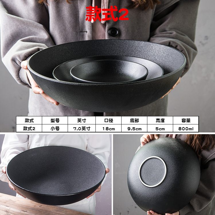 Tazón de cerámica grande Tazón de sopa Tazón de arroz banquete tazón de sopa