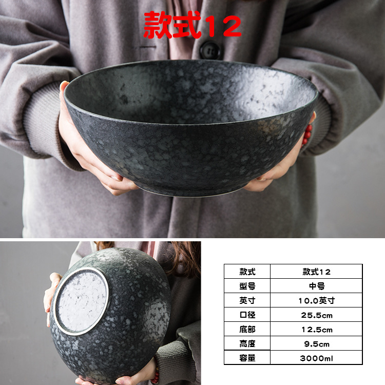 Tazón de cerámica grande Tazón de sopa Tazón de arroz banquete tazón de sopa