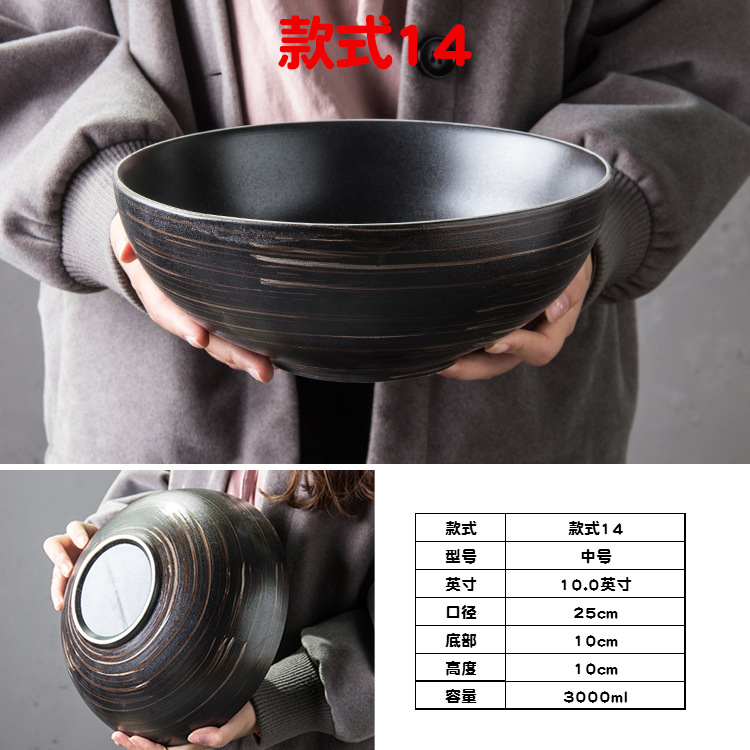 Tazón de cerámica grande Tazón de sopa Tazón de arroz banquete tazón de sopa