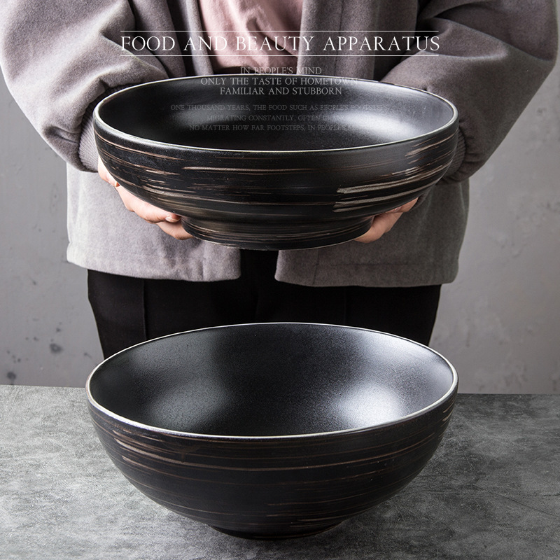 Tazón de cerámica grande Tazón de sopa Tazón de arroz banquete tazón de sopa