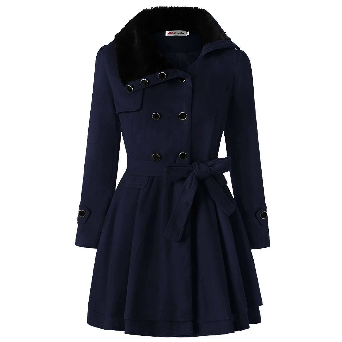 Шерстяное пальто, AliExpress, Wish, европейский стиль, облегающий, утолщение