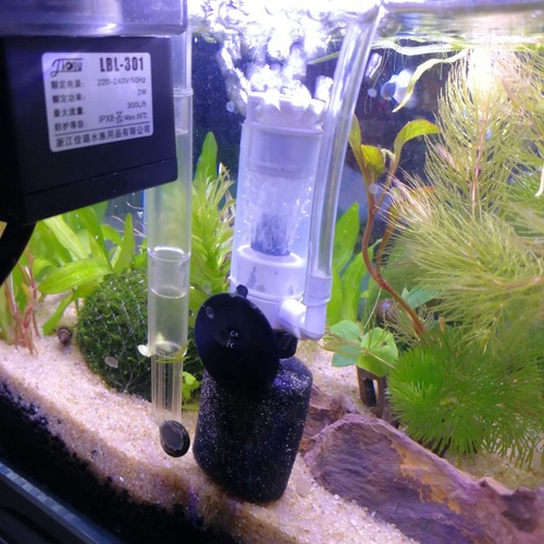 Fish tank aquarium ultra-quiet silent small mini reverse air lift water fairy spirit air-driven filter built-in filter
