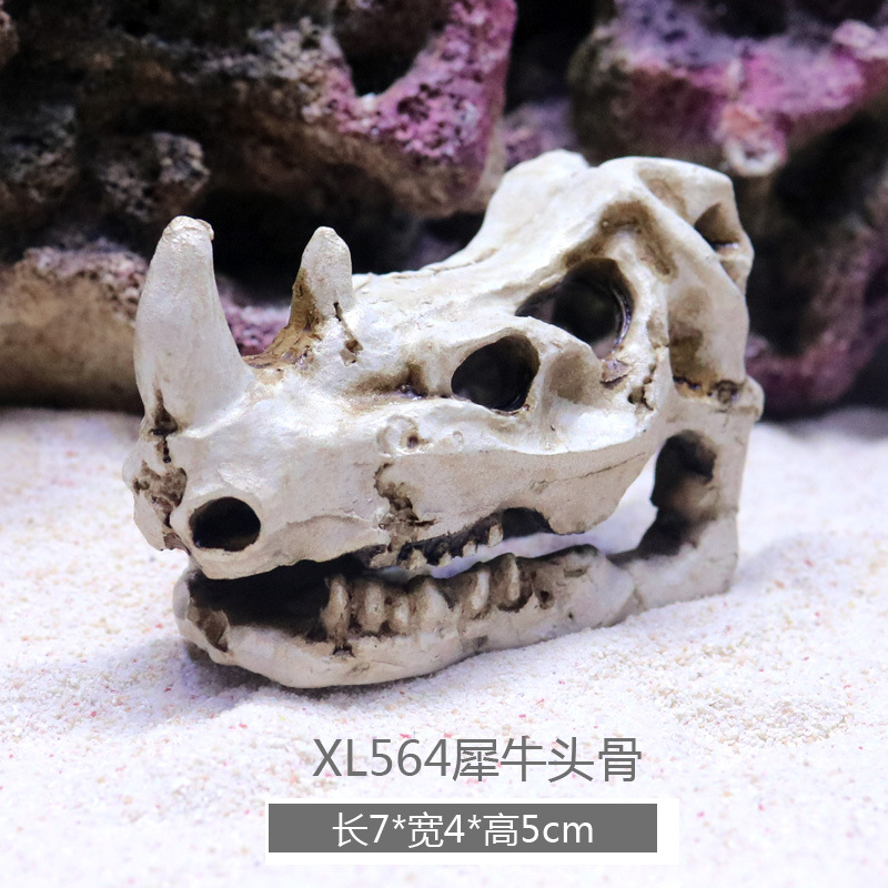 Cráneo de dinosaurio resina escalada mascotas crawlers plantas acuáticas paisaje simulación cráneo tanque de peces acuario tanque de peces adornos