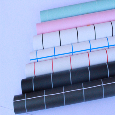 PVC自粘防水背景墙纸卧室装饰壁纸格子宿舍贴卫浴贴纸防水防潮|ru